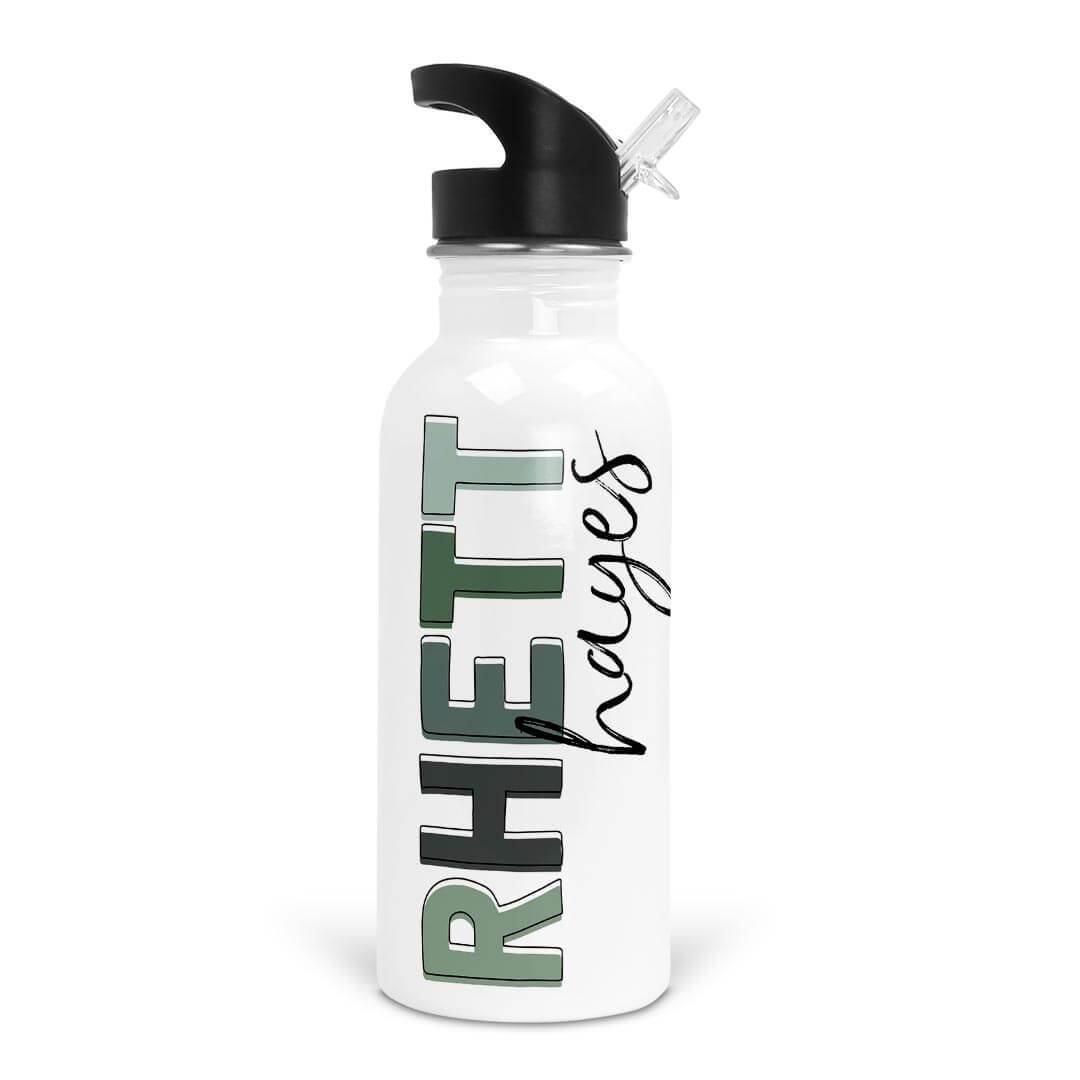 gradient green water bottle 
