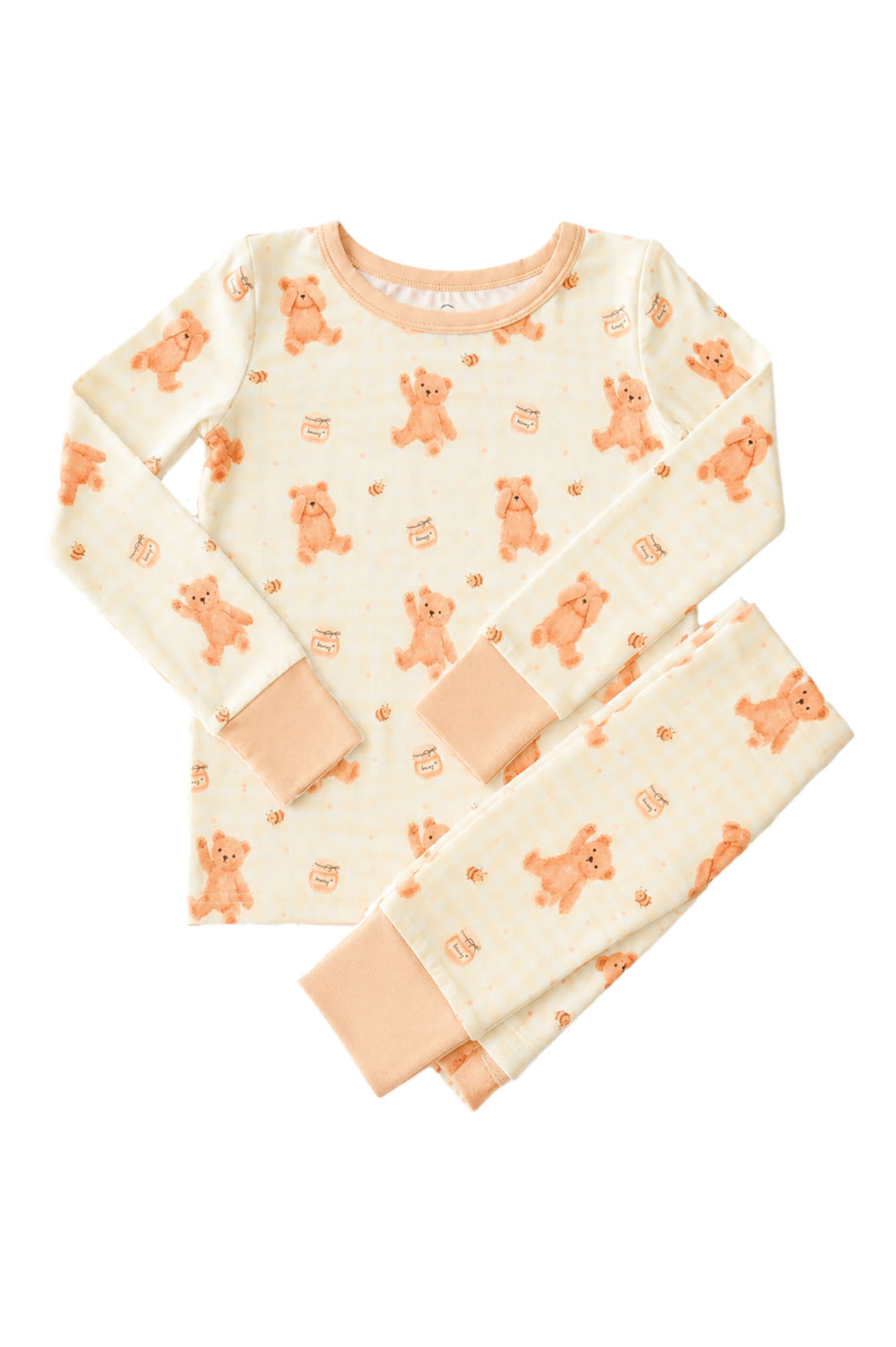 Caden Lane honey bear print two-piece pajama set