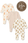 Honey Bears Zipper Footie Bundle