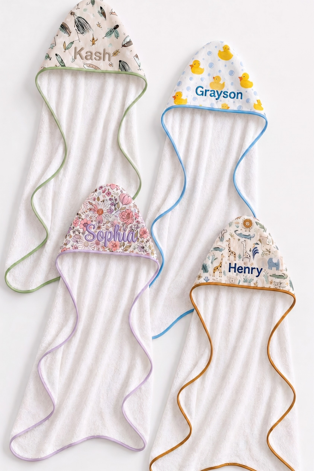 group image of hooded towels