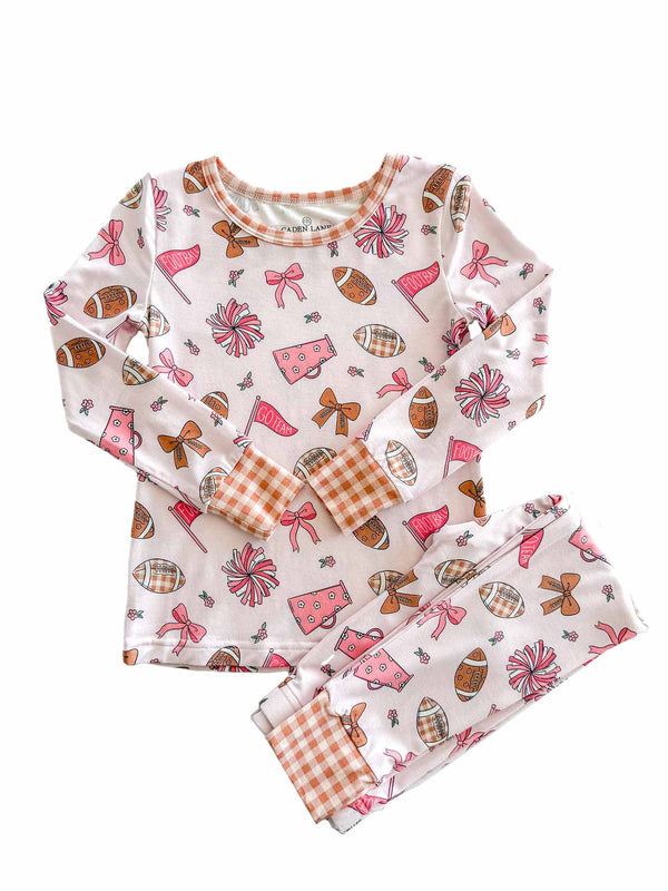 Two-Piece Bamboo Pajama Set, Huddles & Cuddles Pink