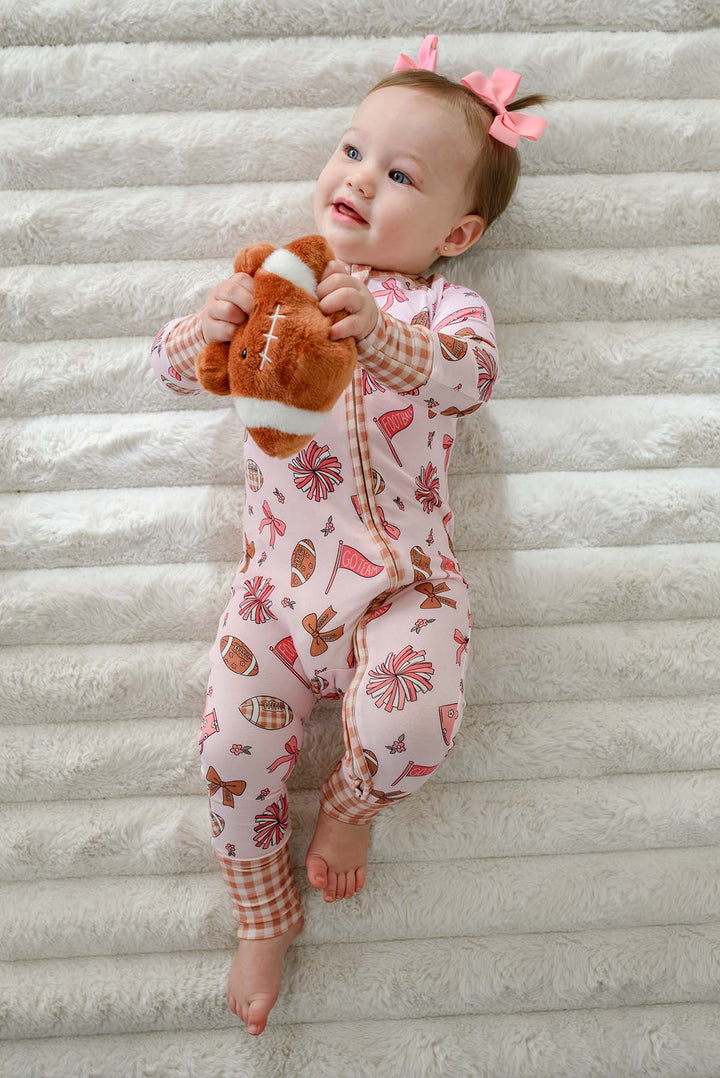 Convertible Bamboo Zipper Romper | Huddles & Cuddles Pink