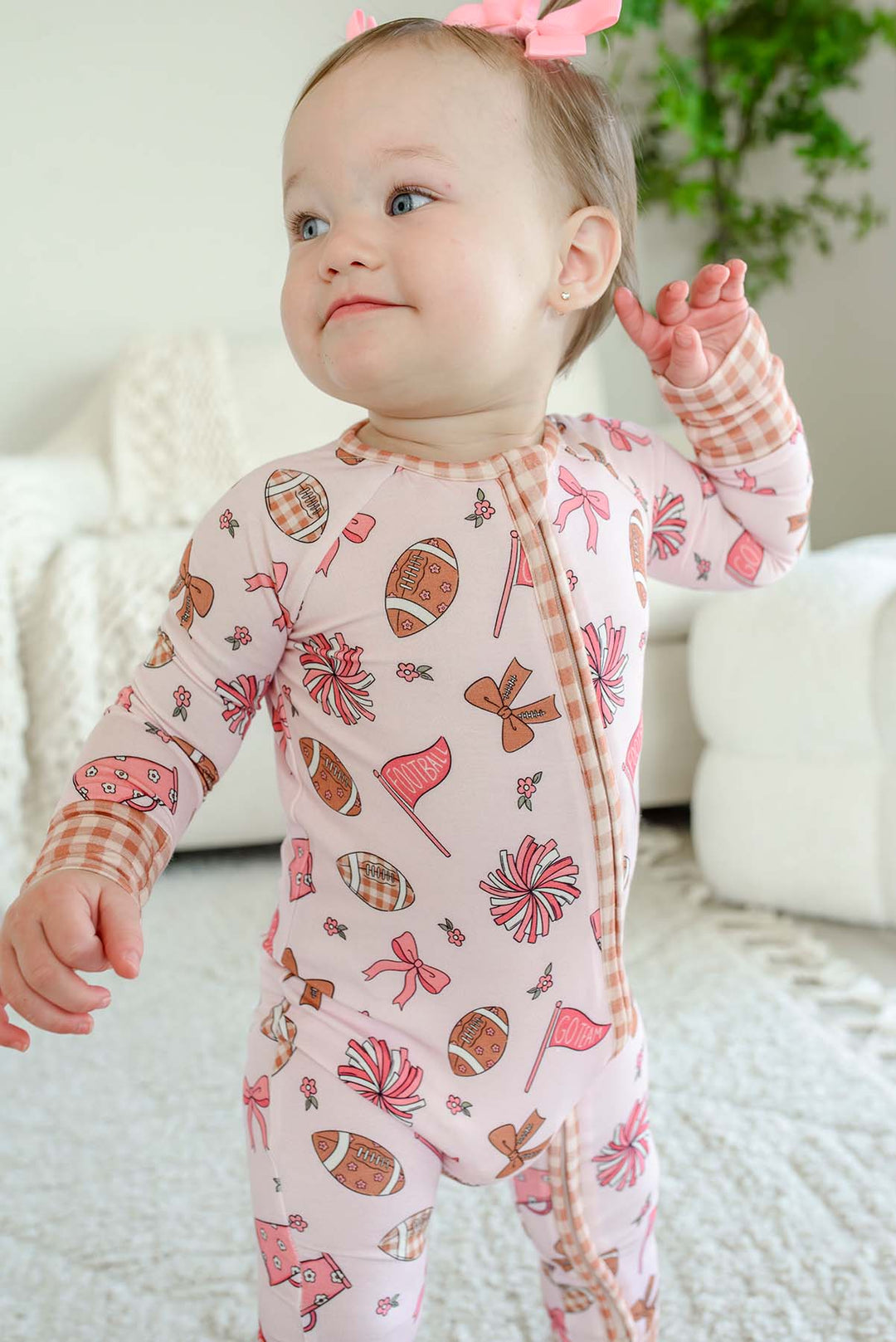 Convertible Bamboo Zipper Romper | Huddles & Cuddles Pink