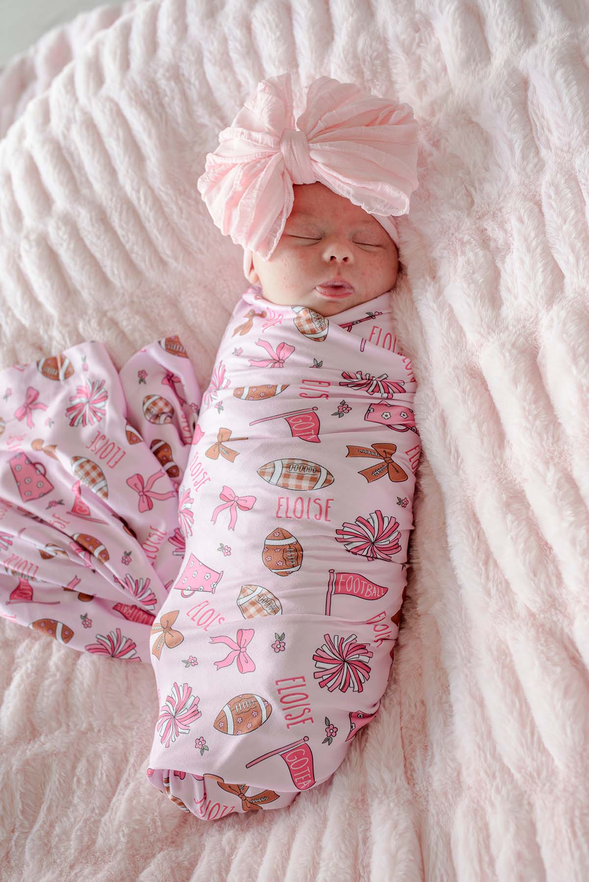 Personalized Swaddle Blanket | Huddles & Cuddles Pink