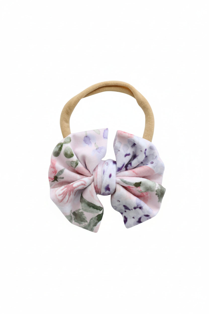hydrangea knit bow headband 