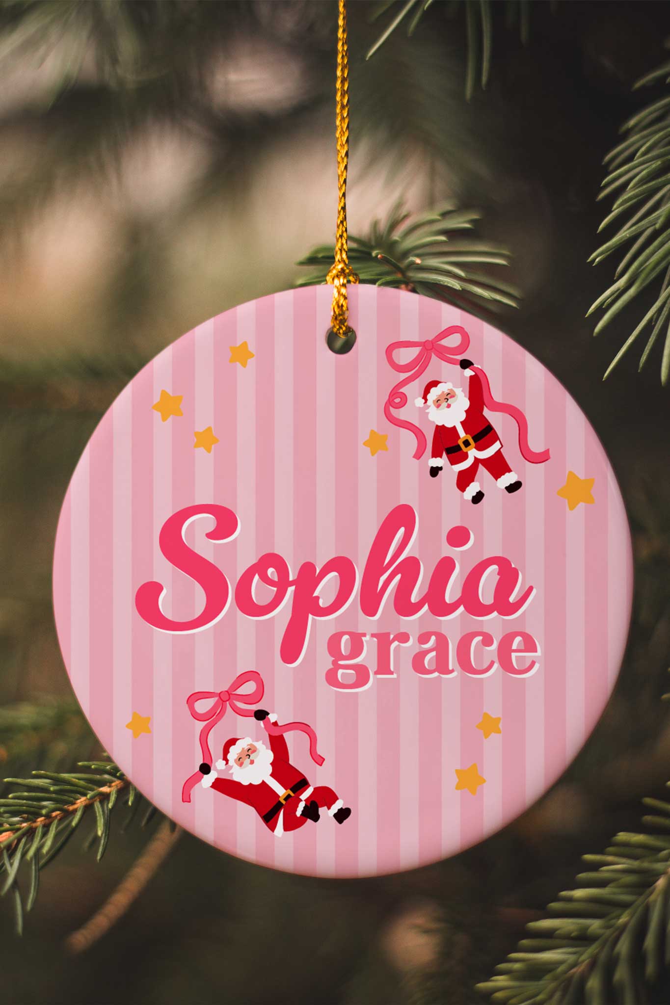 Personalized Christmas Ornament | Jolly Ribbons