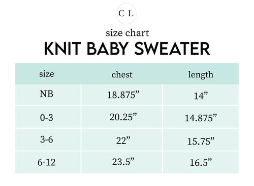 Sizing chart
