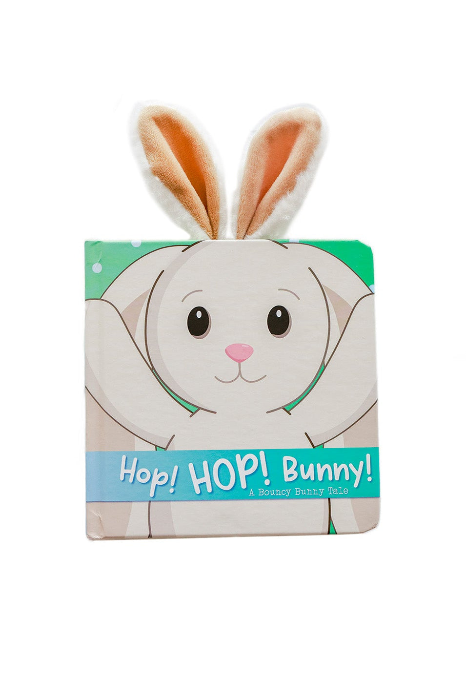 Hop HOP Bunny Cuddle Plush Friends Story Book Honey Bunny front cover on white background featuring cartoon bunny with 3D plush bunny ears