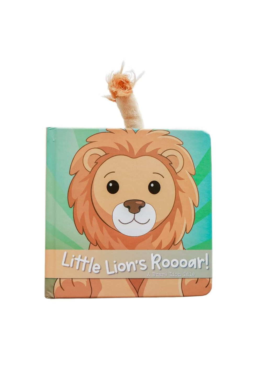 Little Lion's Roooar Cuddle Plush Friends Story Book front cover with 3D plush lion tail