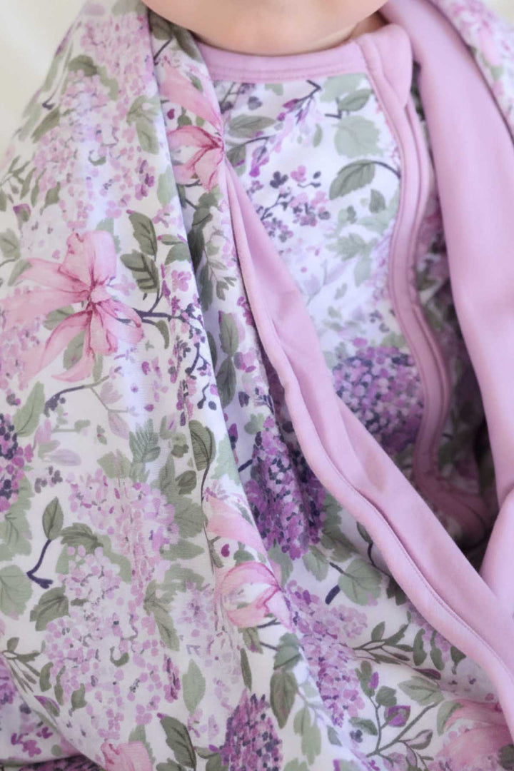 Double Sided Bamboo Blanket | Lavender Lullaby