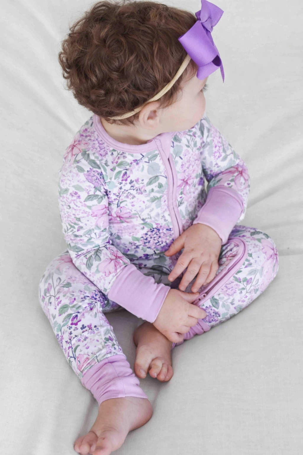 Convertible Zip Romper | Lavender Lullaby