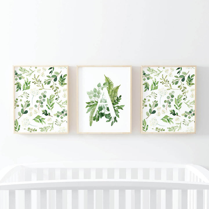 greenery nursery wall art 