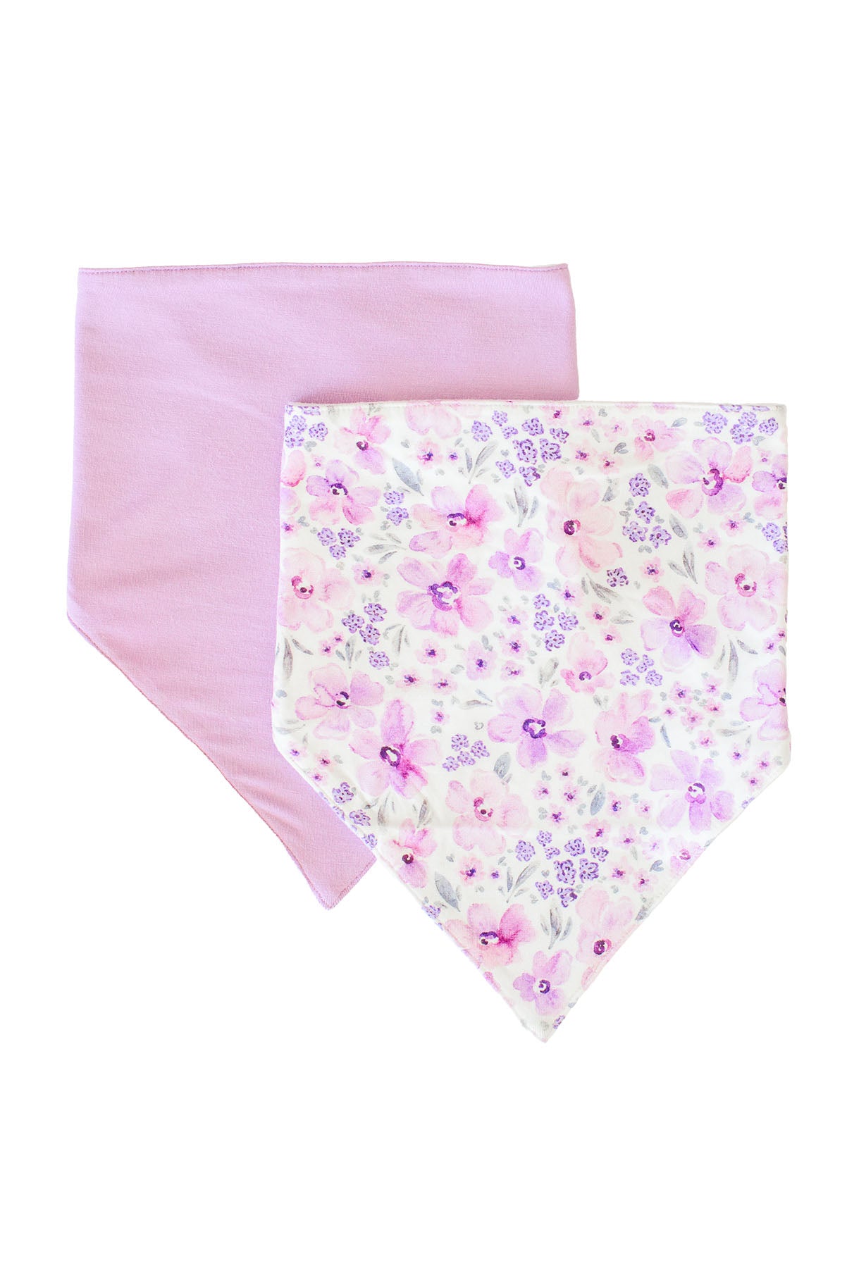 2pc Bamboo Bandana Bibs | Lilac Dream