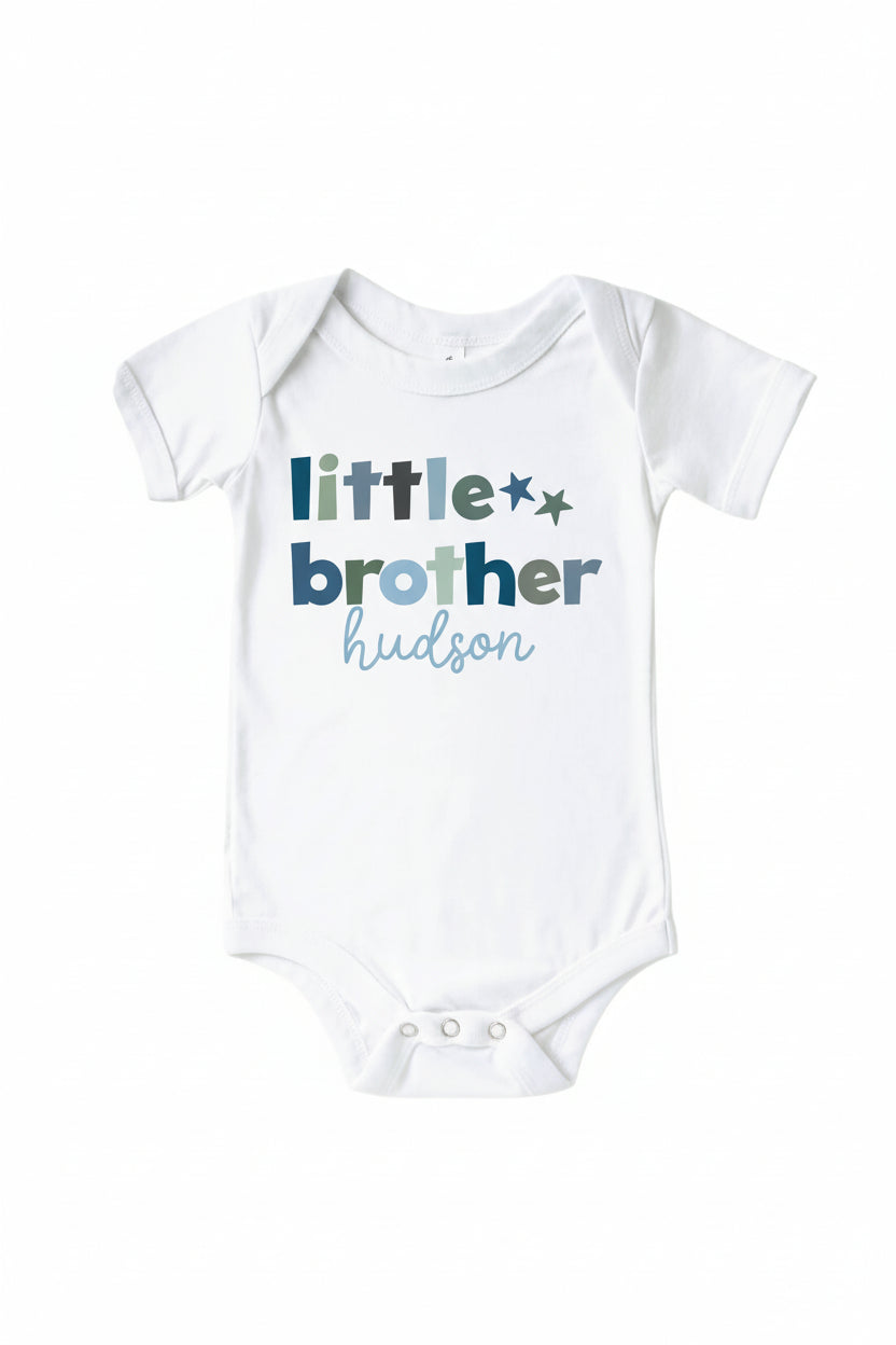 little brother personalized onesie