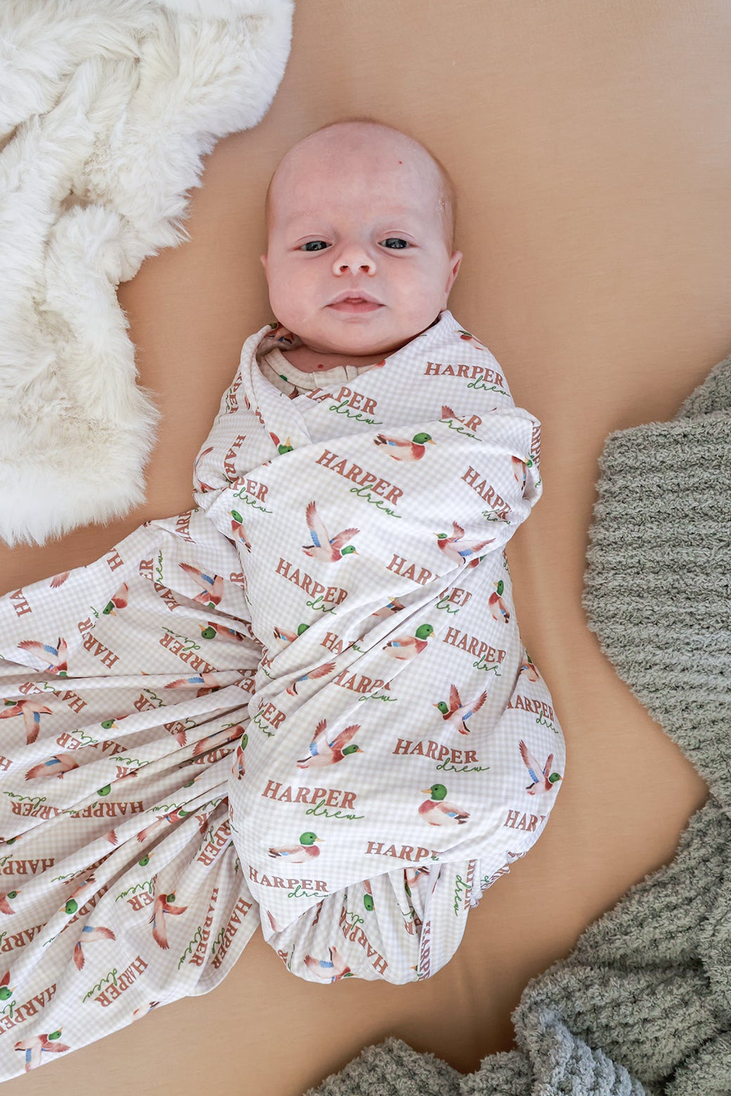 Personalized Swaddle Blanket | Little Mallard