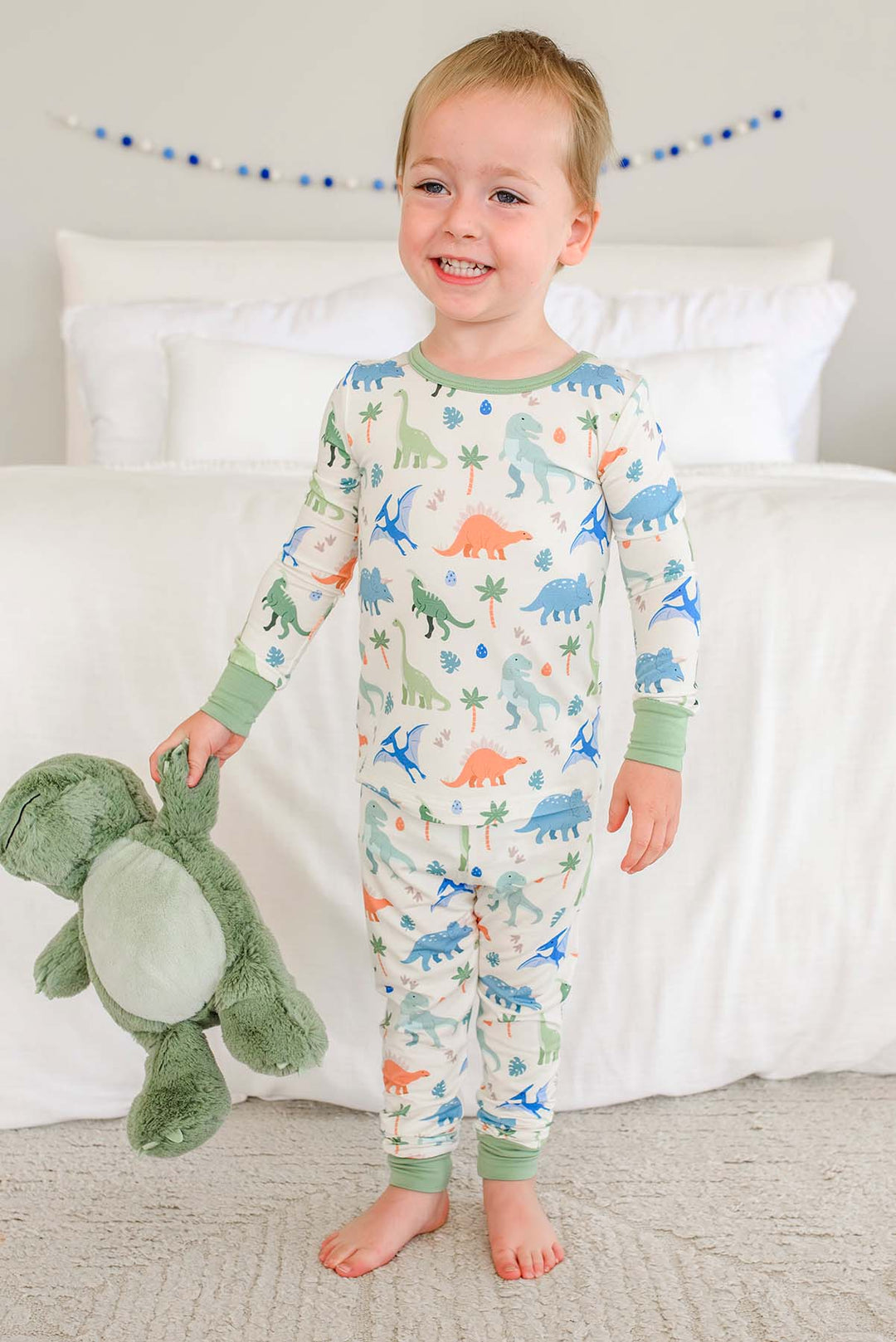 little fossil two piece pajama set for boys sibling matching pajamas