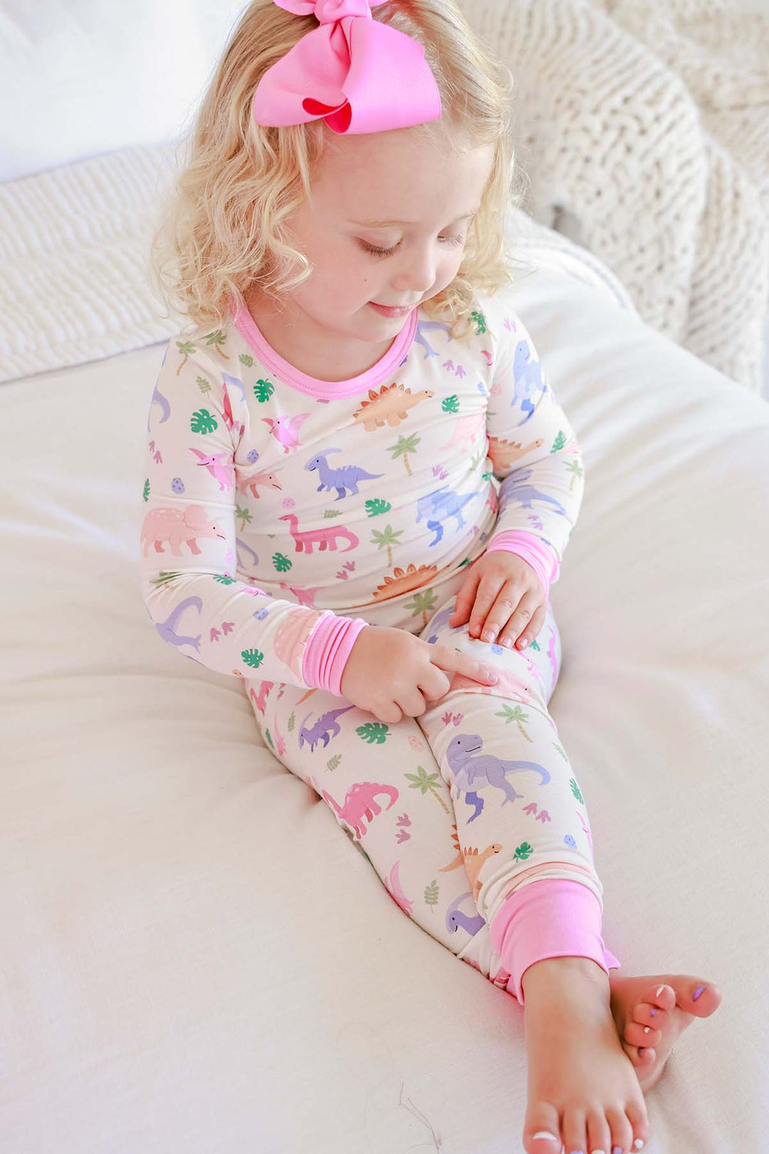 little fossil pink pajama set for girls sibling matching pajamas 