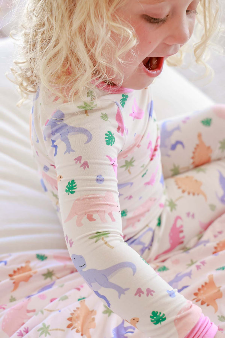 closeup of little fossil pink print for girls 