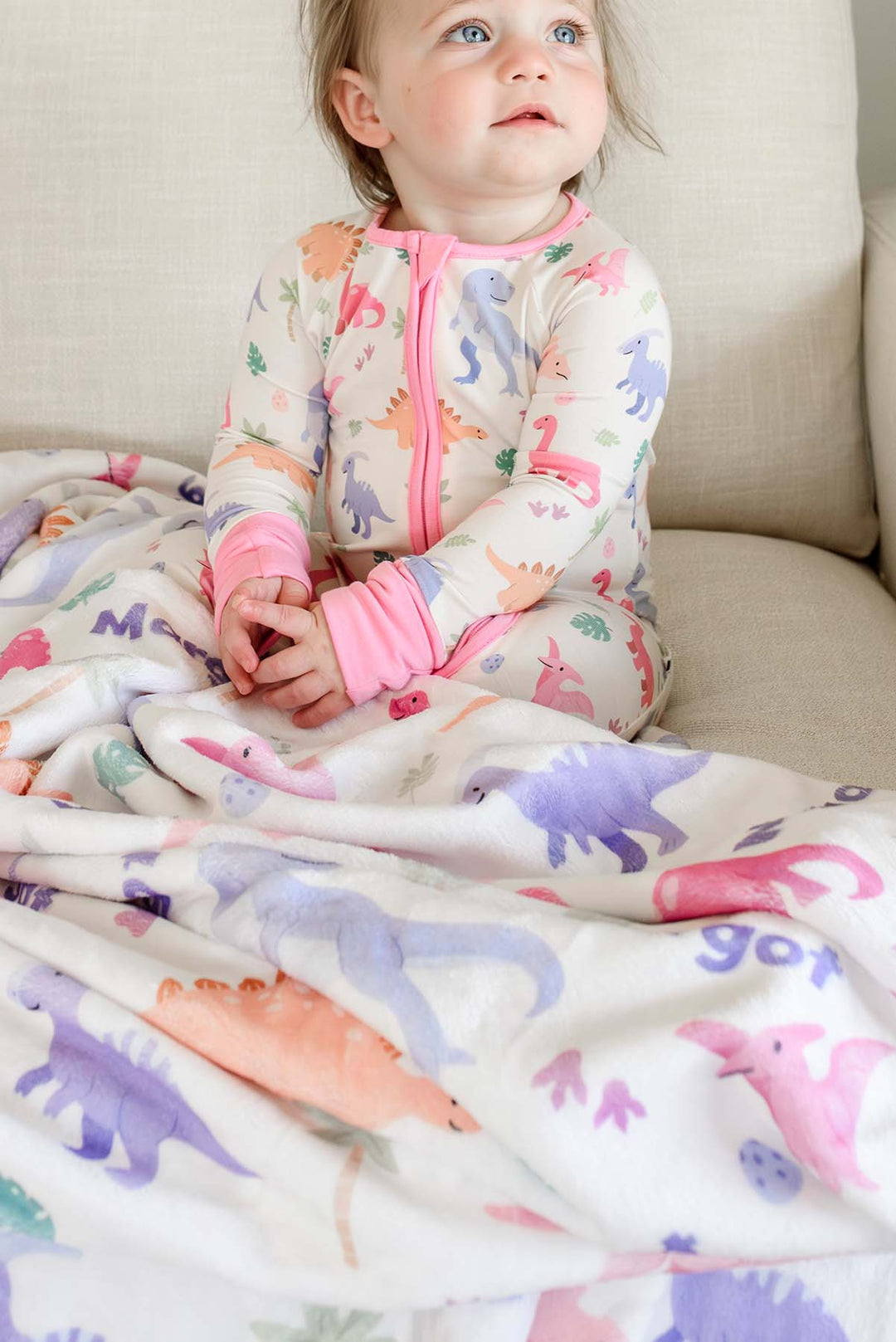Convertible Bamboo Zip Romper | Little Fossil Pink