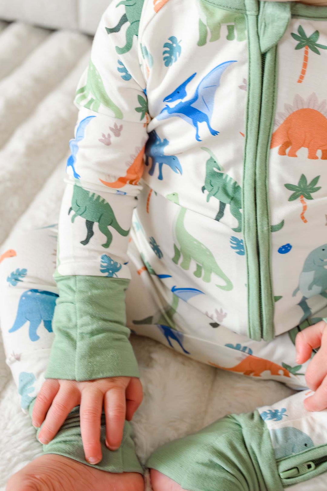 little fossil bamboo viscose boy romper sibling matching
