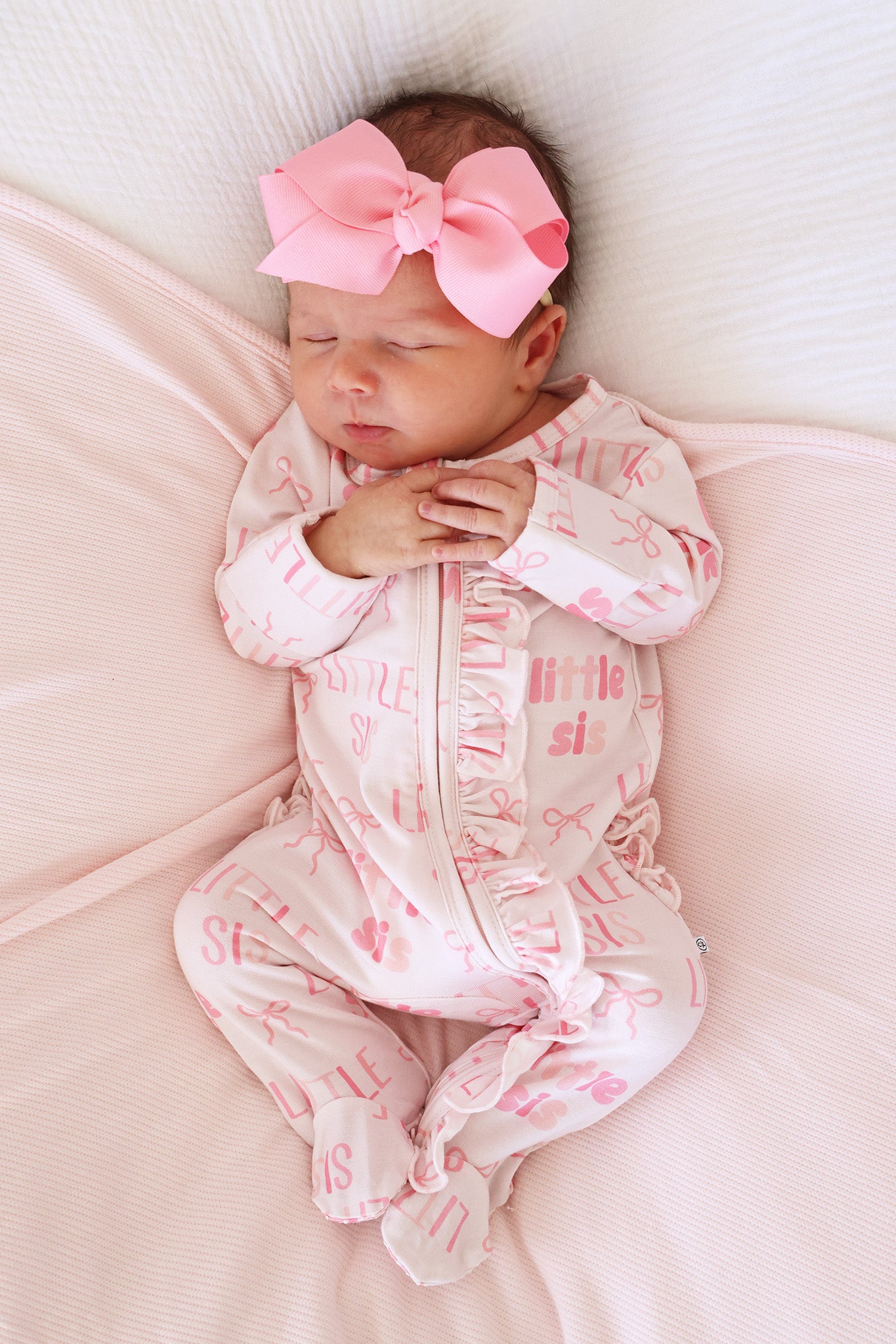 Ruffle Zipper Footie | Little Sis
