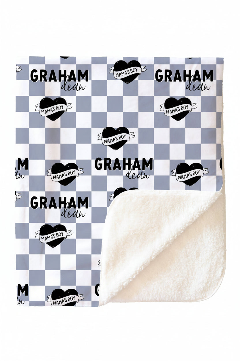 Mama's Boy Personalized Kids Blanket