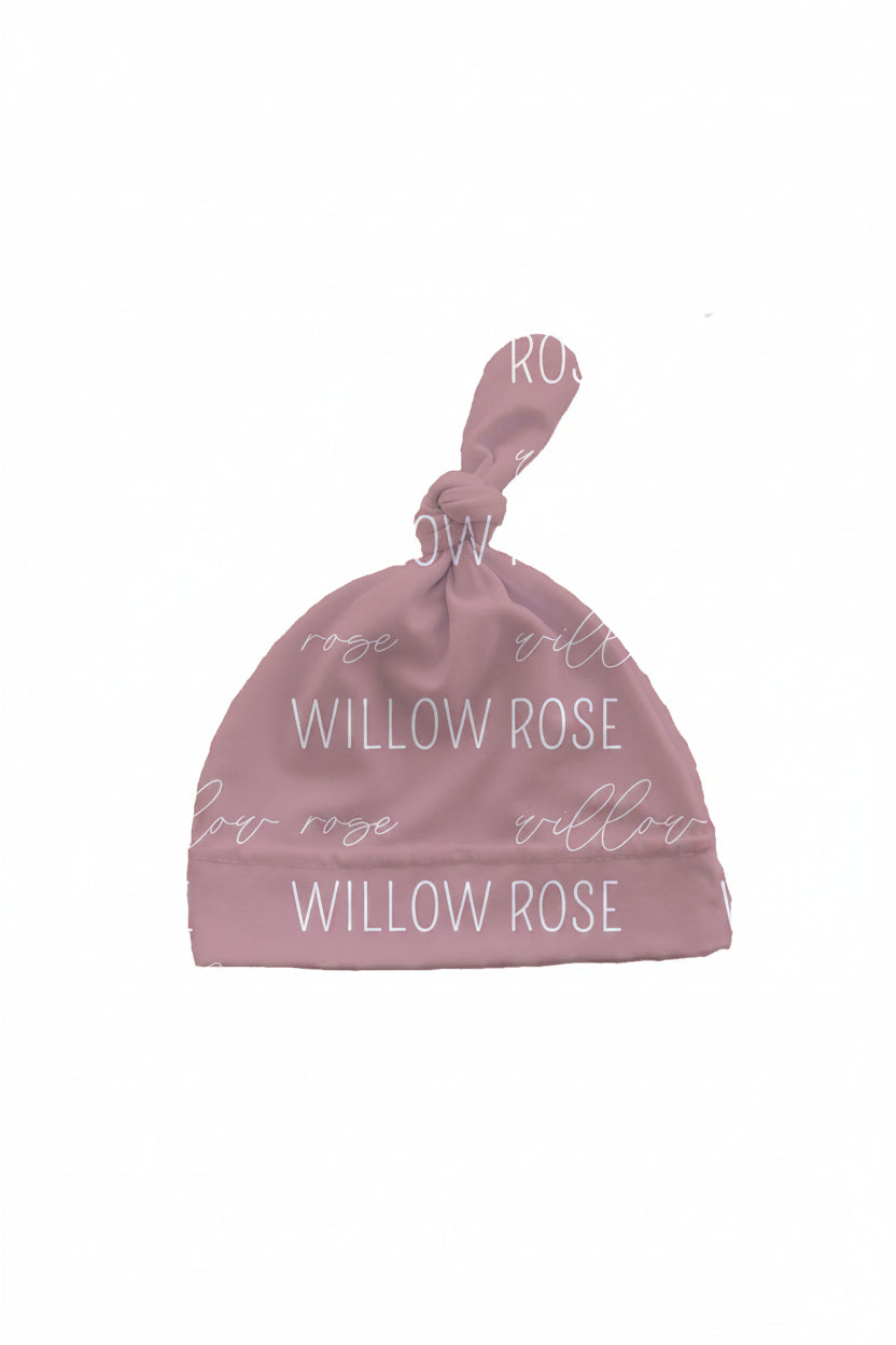 Mauve Personalized Knotted Hat