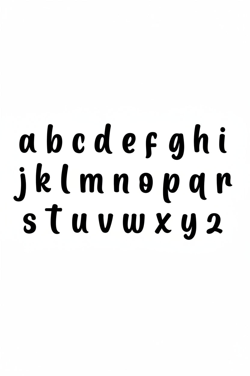 mermaid babies lowercase font 