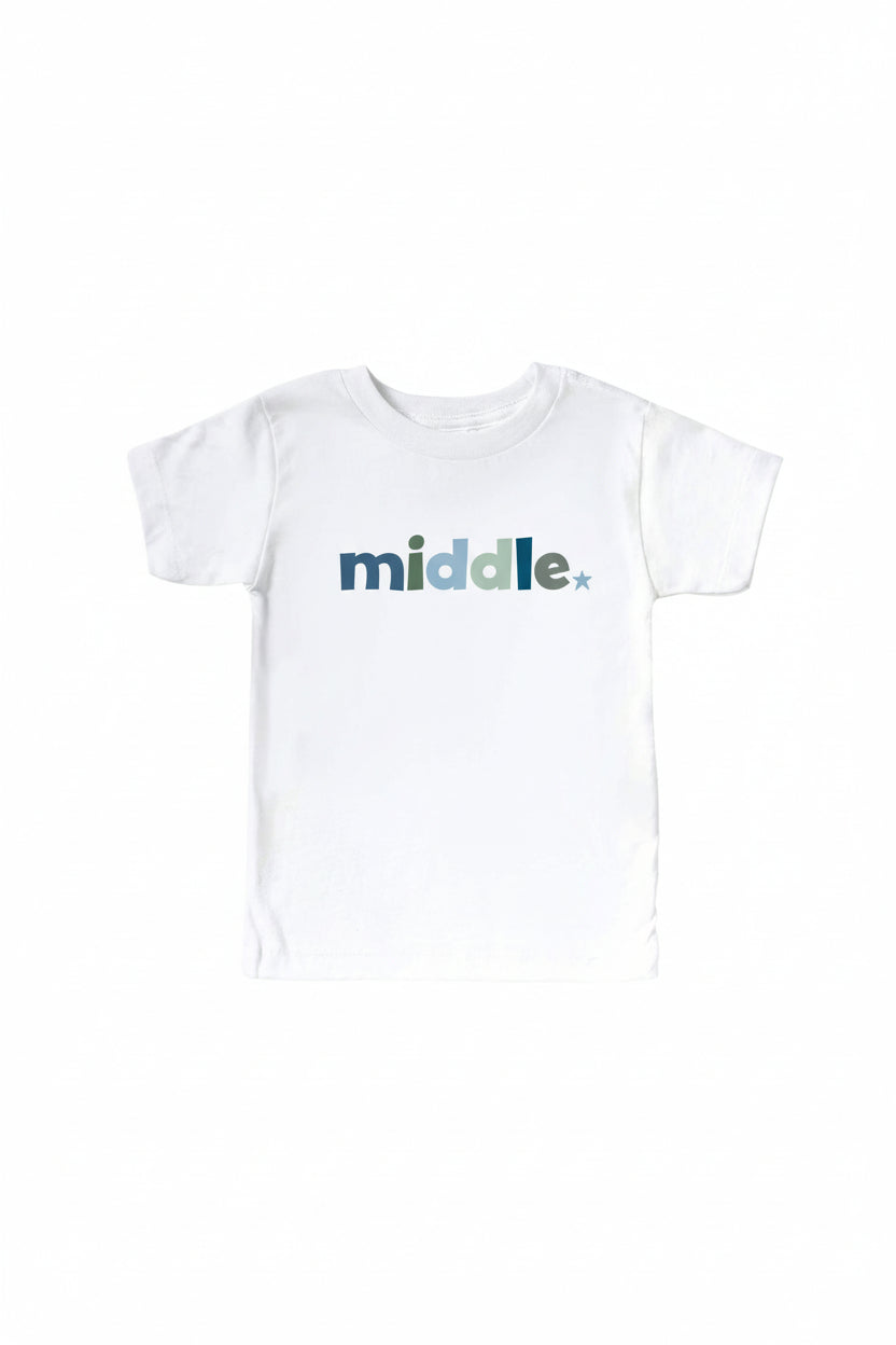 middle text graphic tee for boys