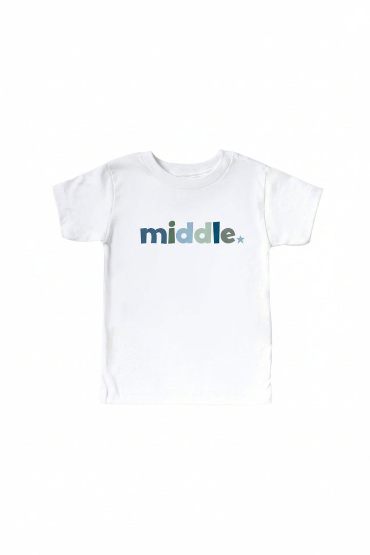 middle text graphic tee for boys