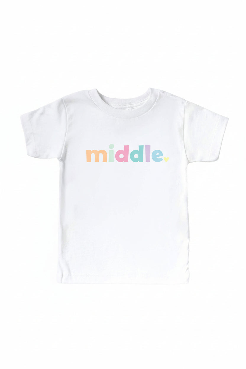 middle text graphic tee for girls