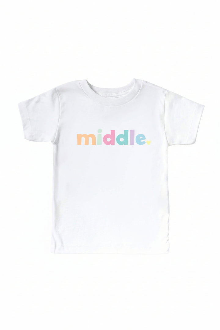 middle text graphic tee for girls