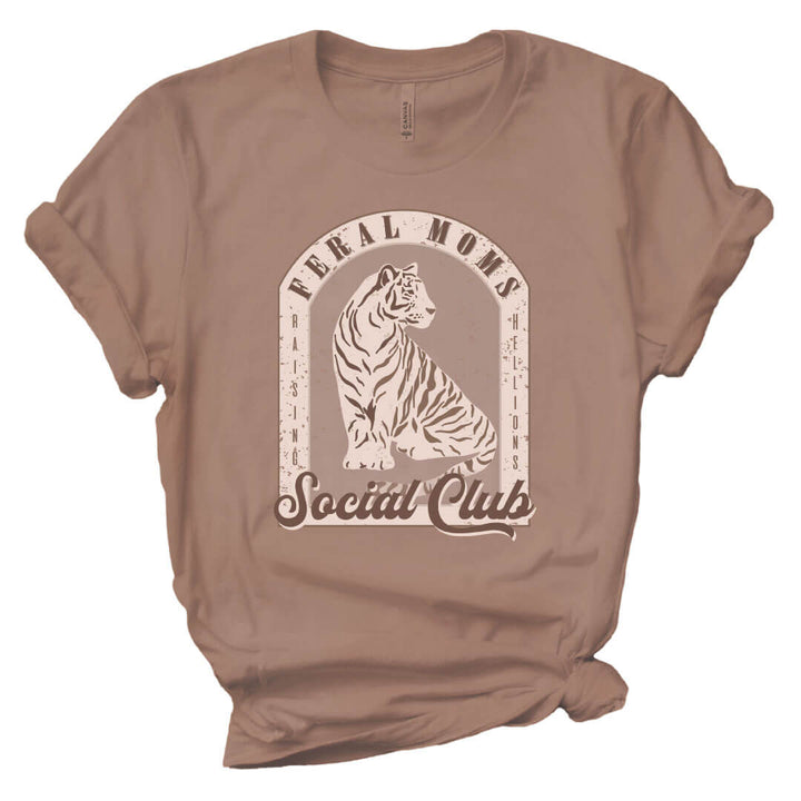 tiger feral moms social club graphic tee