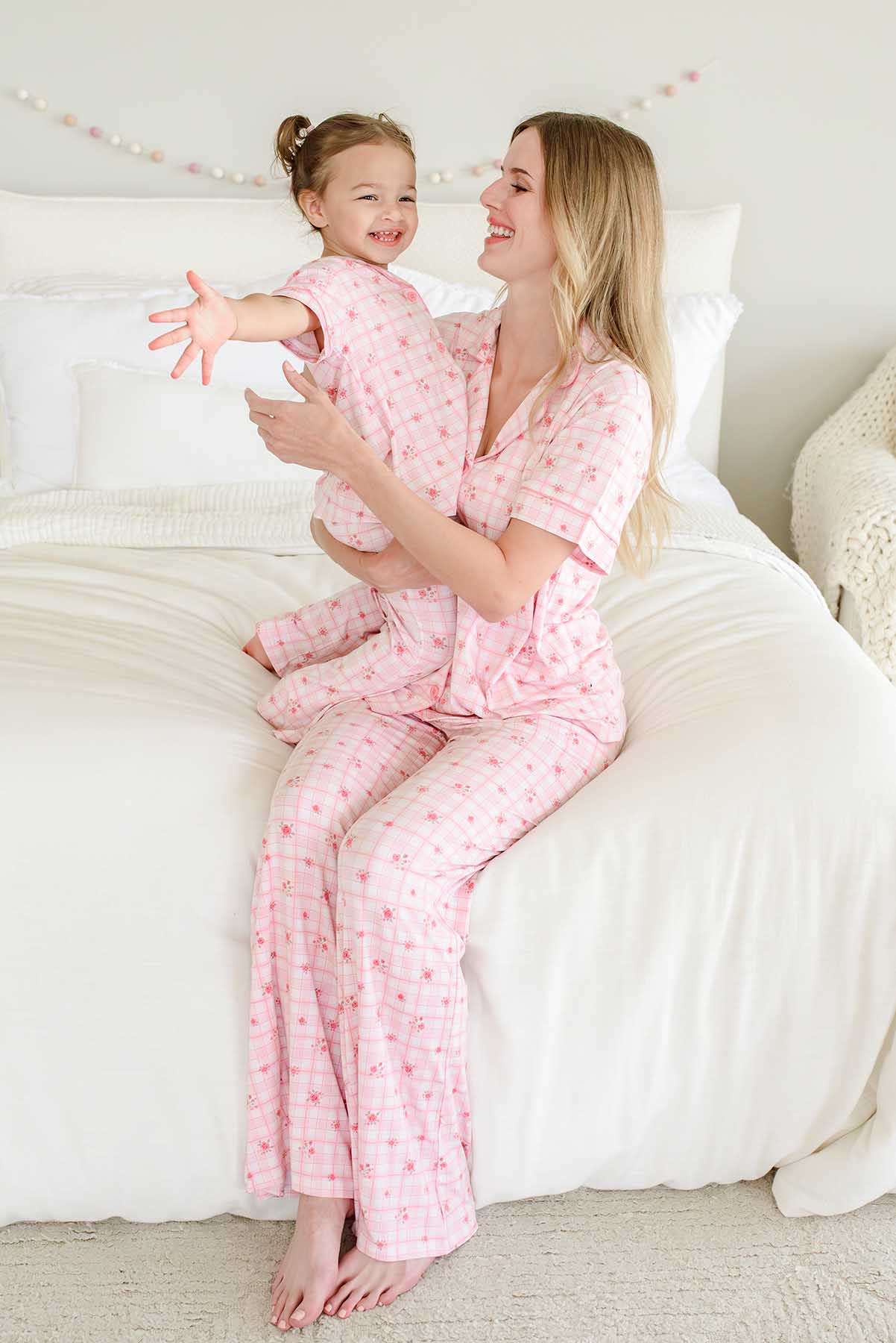 Women's Two-Piece Bamboo Flare Lounge Set | Primrose Plaid