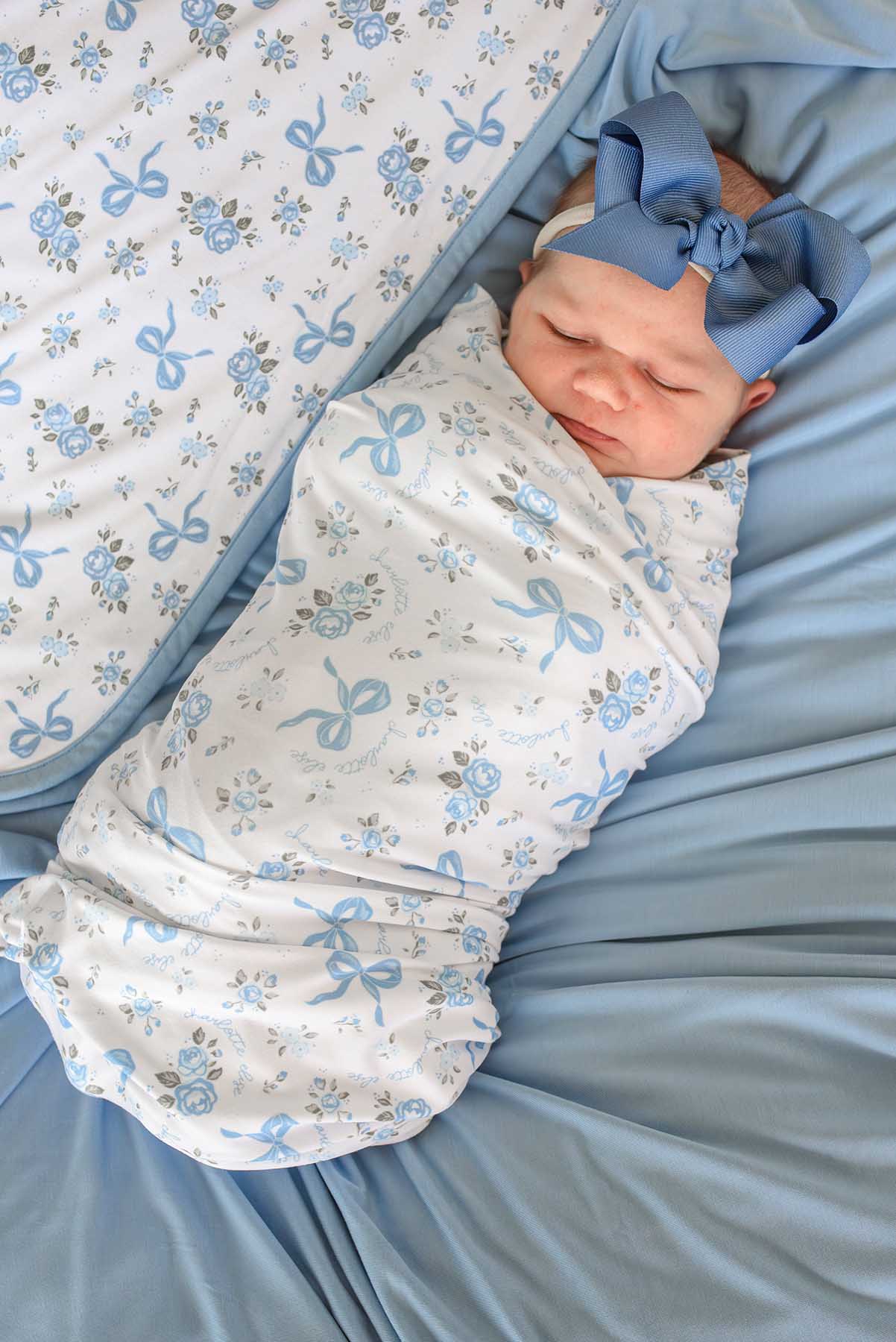 Personalized Swaddle | Tied In Blooms