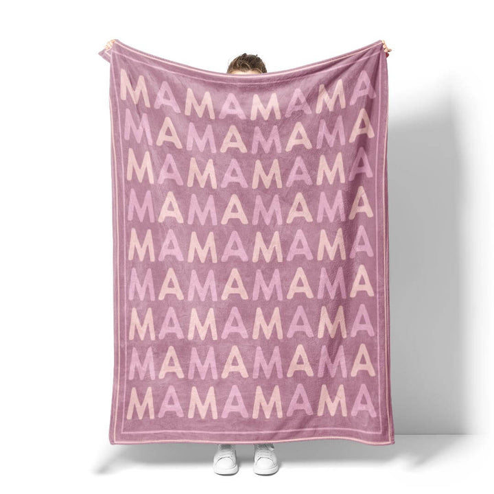 pink mama color block blanket for mother's day 