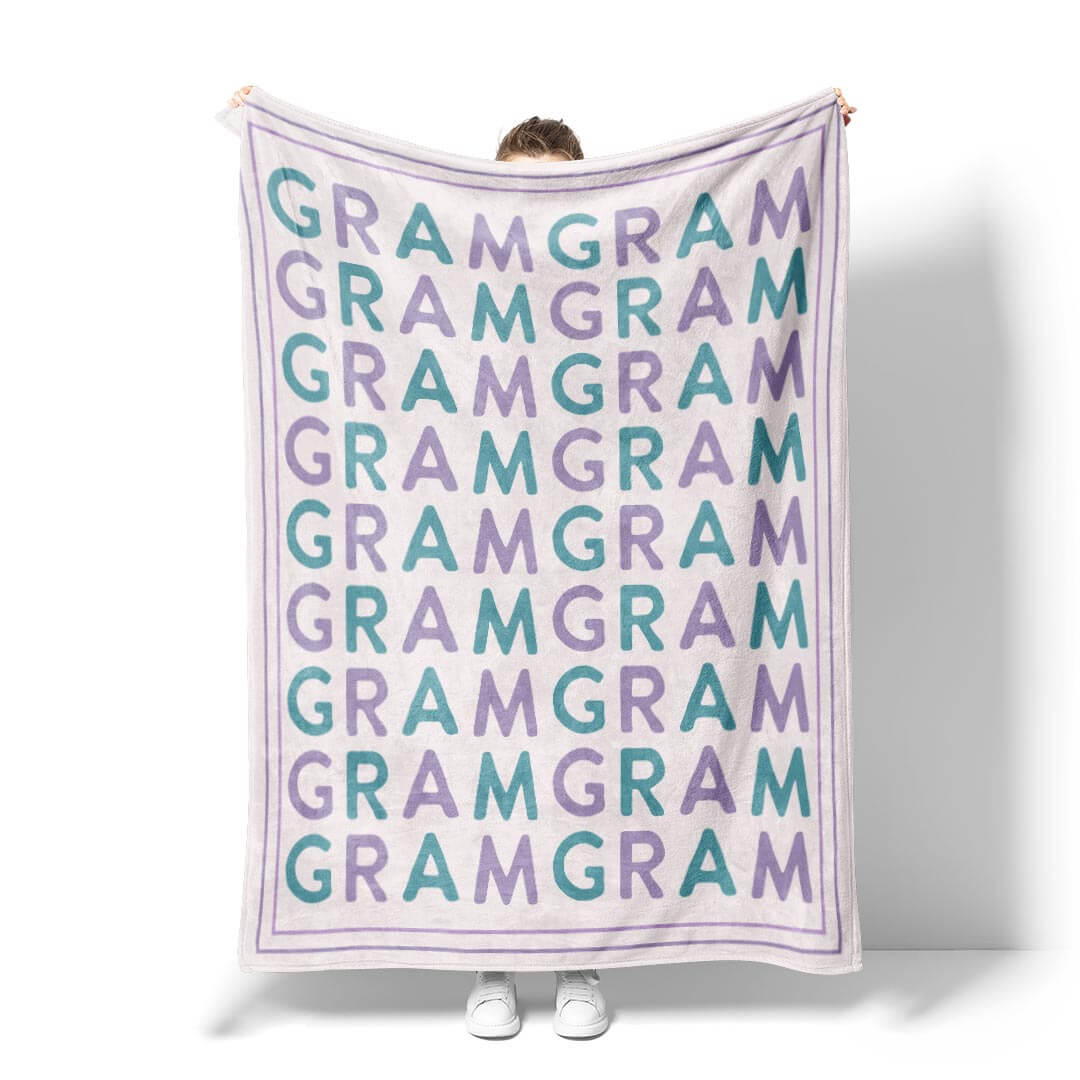 color block mother's day blanket for grandmas
