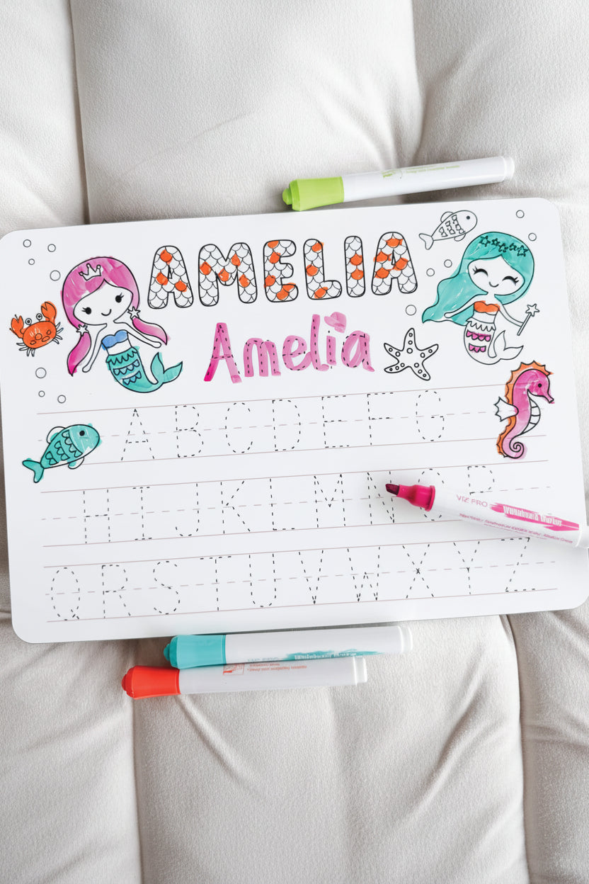 Kids Personalized Whiteboard | Mermaid Magic