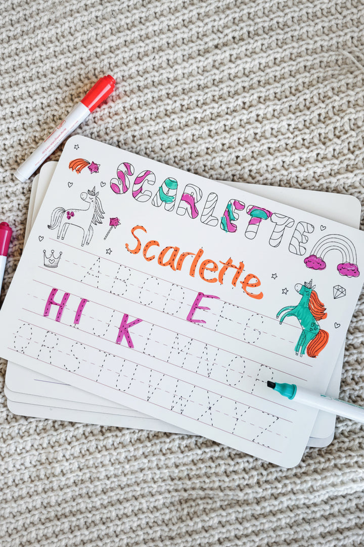 unicorn personalized whiteboard