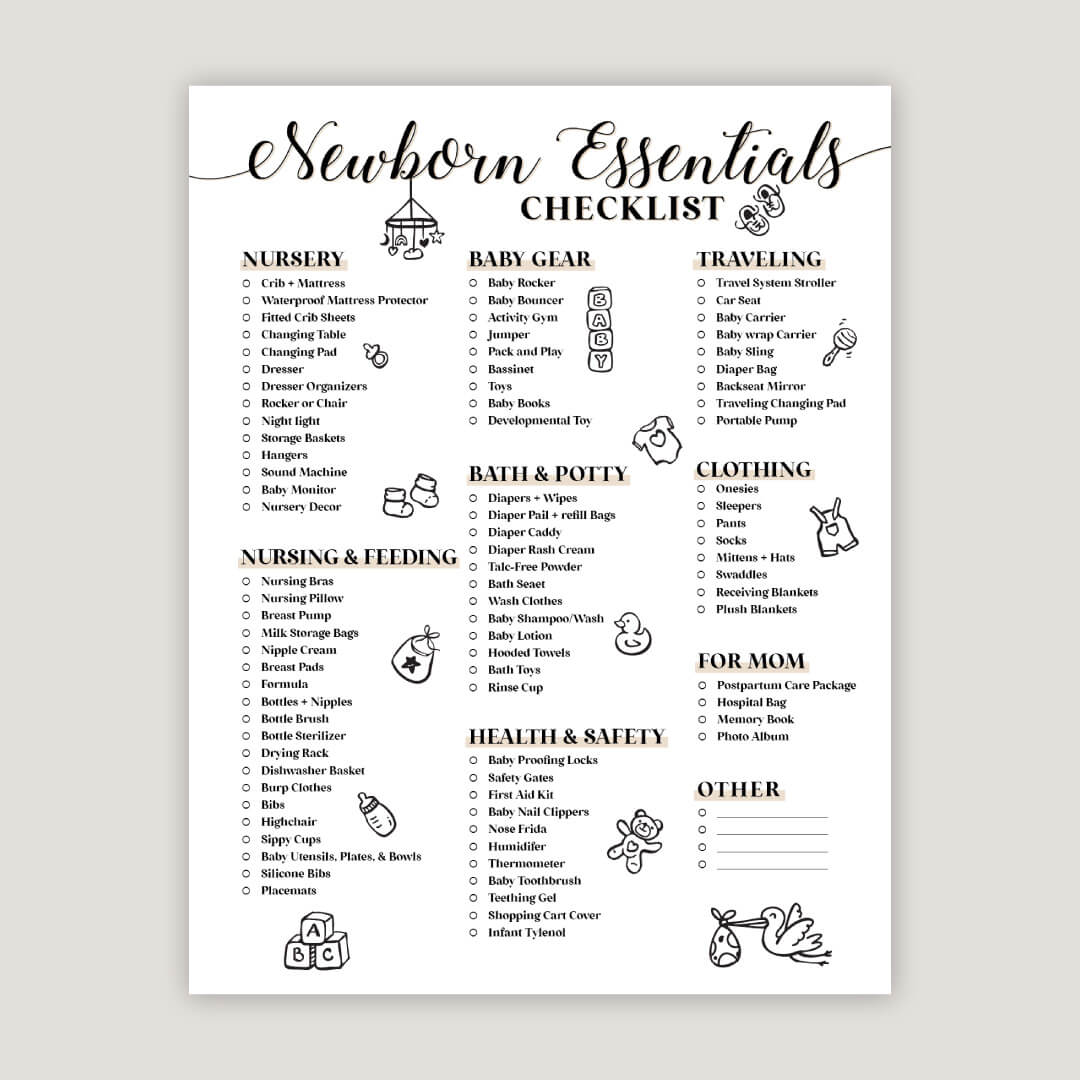 newborn checklist 