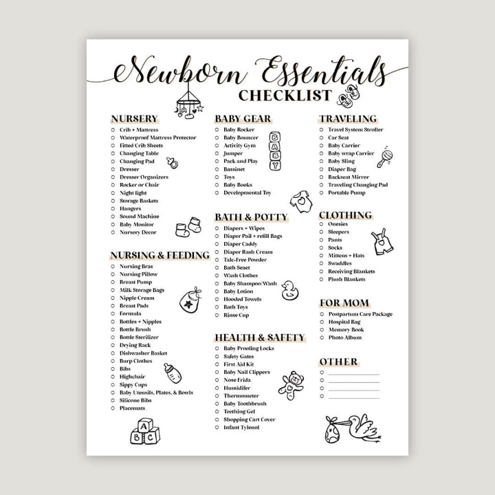 newborn checklist 