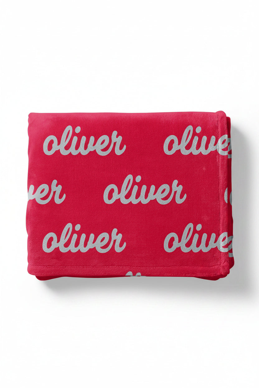 Scarlet Personalized Game Day Blanket