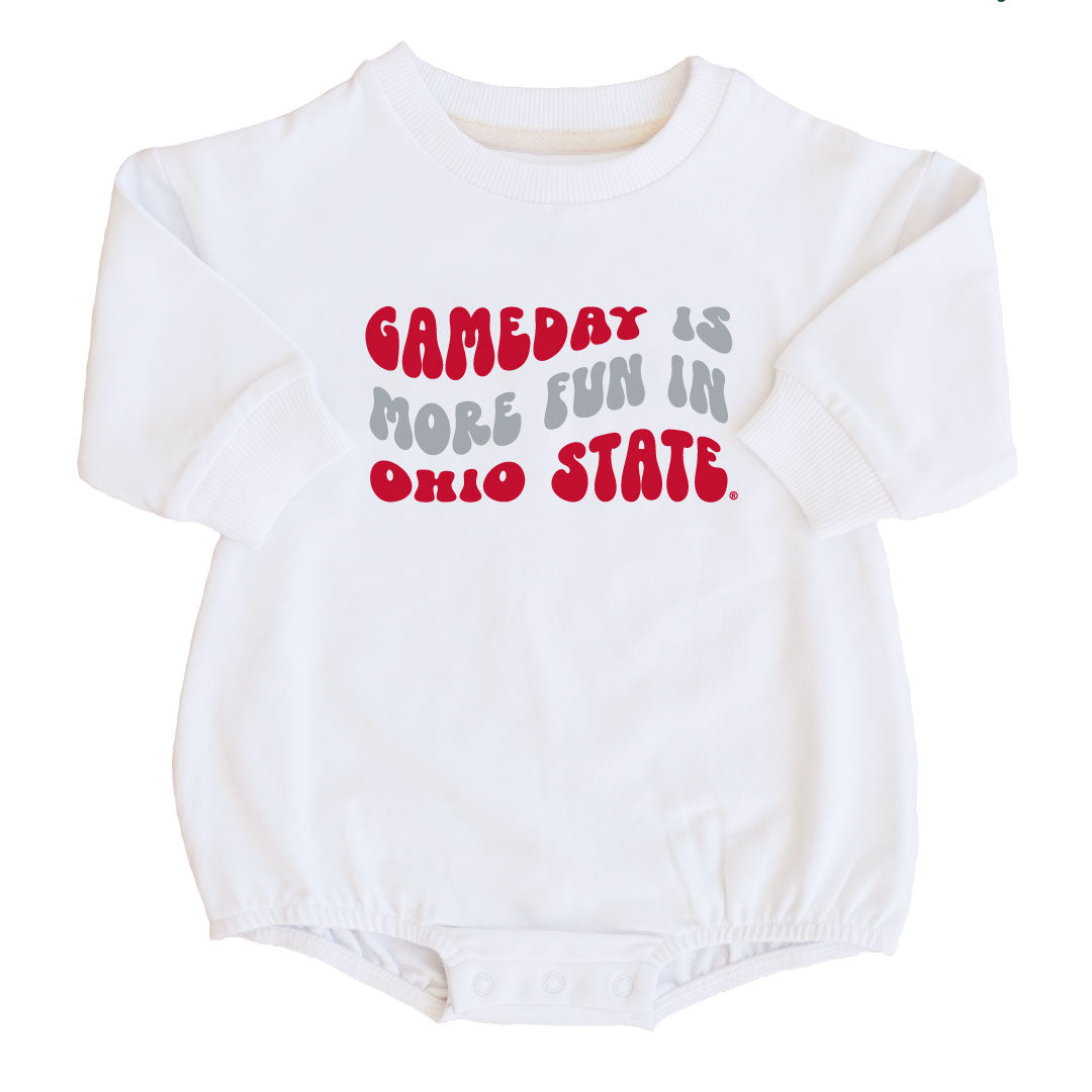 The Ohio State University | OSU Graphic Sweatshirt Bubble Romper
