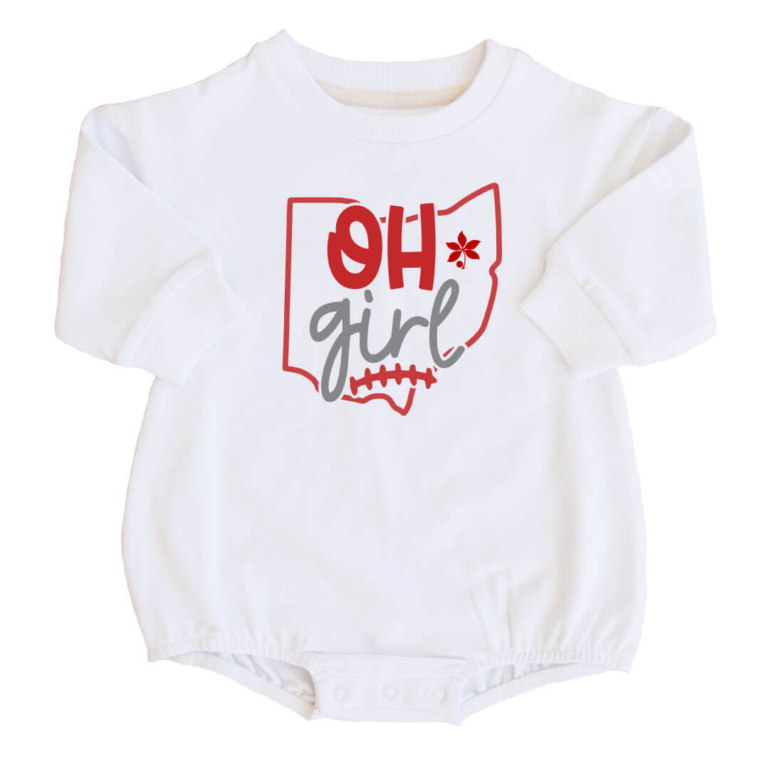 The Ohio State University | OSU Graphic Sweatshirt Bubble Romper