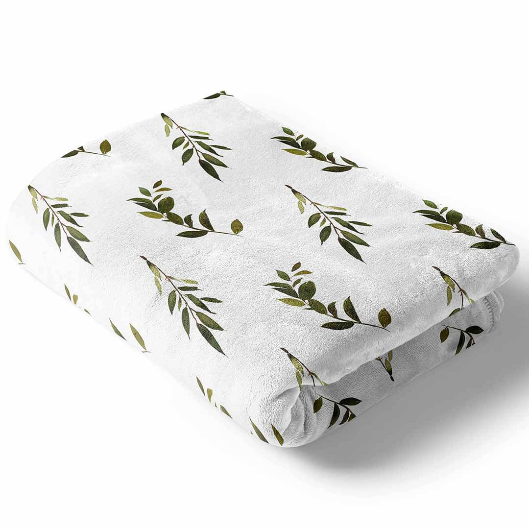 olive leaf minky blanket 