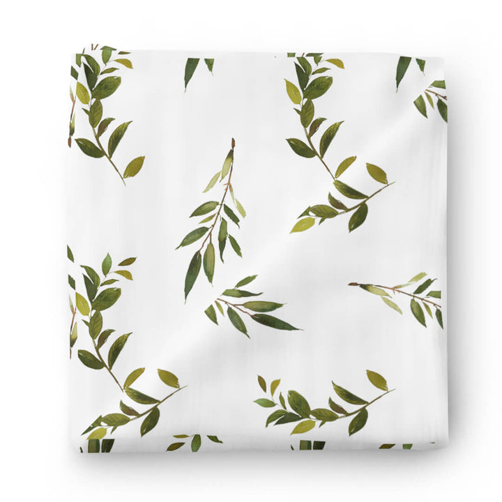 oversized swaddle blanket with olive branches 