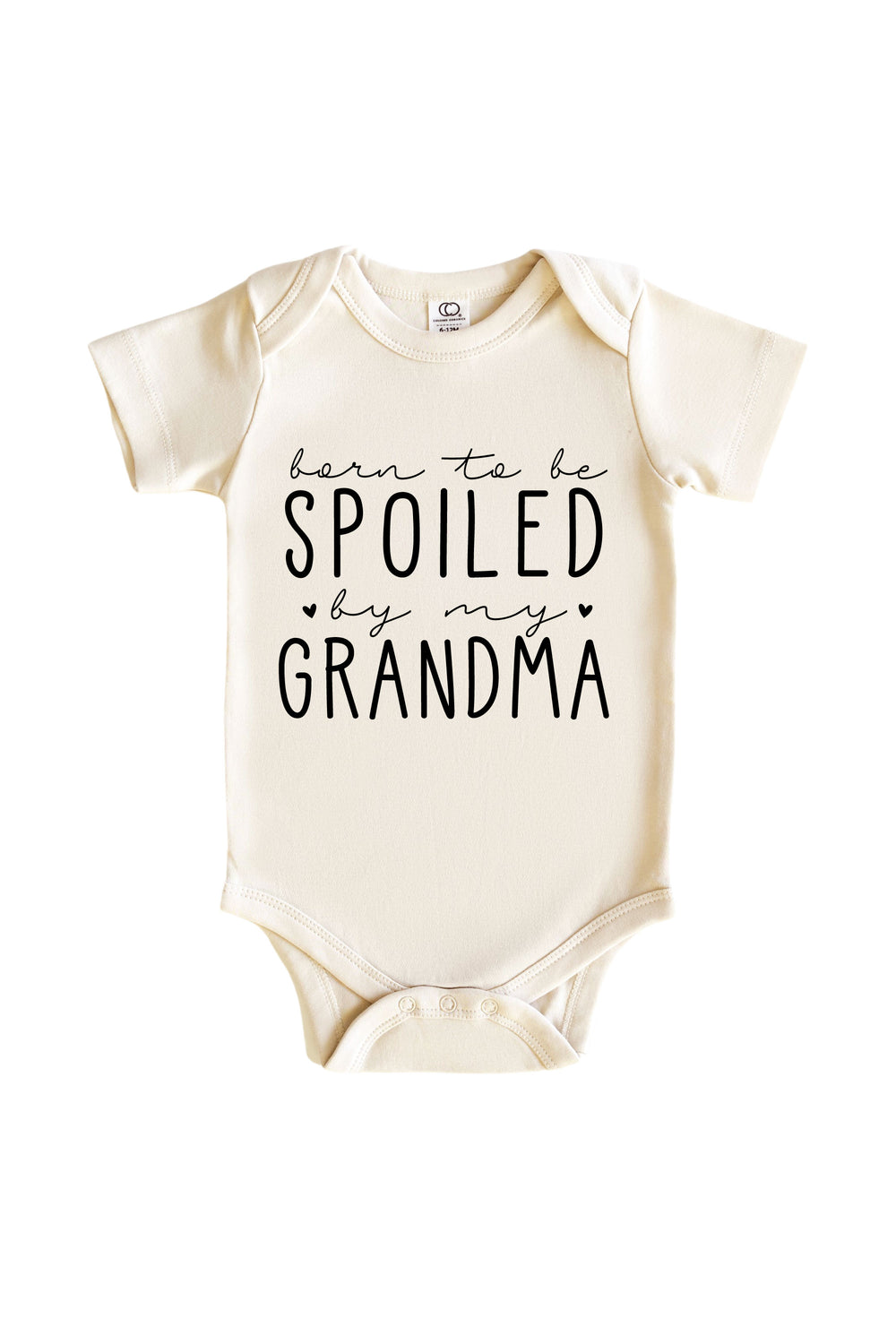 personalized born to be spoiled natural cotton infant bodysuit, conceive fertility foundation collection