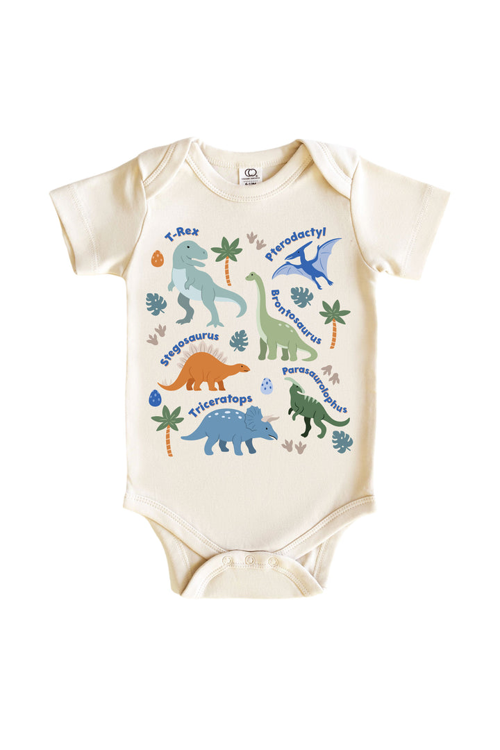 dino names boy bodysuit 