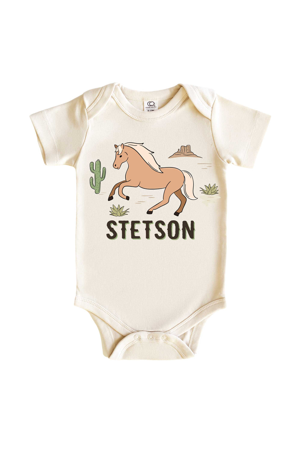 pony club neutral graphic bodysuit for boys