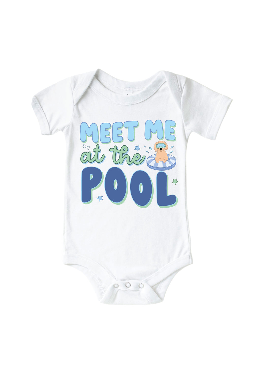 dog print graphic bodysuit and tee set for babies